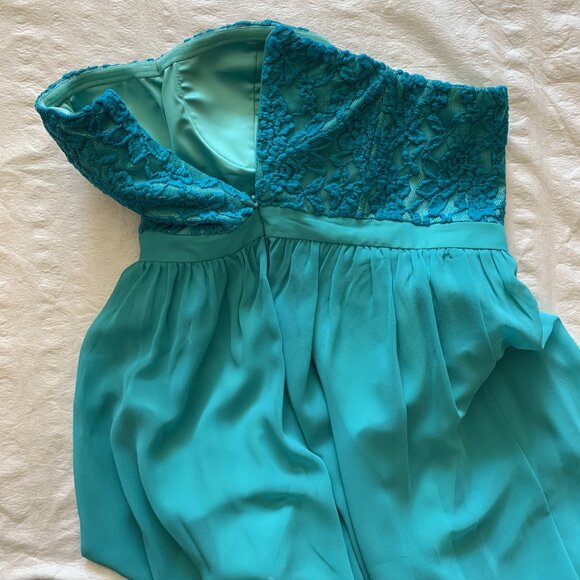 Women's/Girl's Special Occasion Dress by Forever 21 XXI - Aqua - Size M - Picture 9 of 16